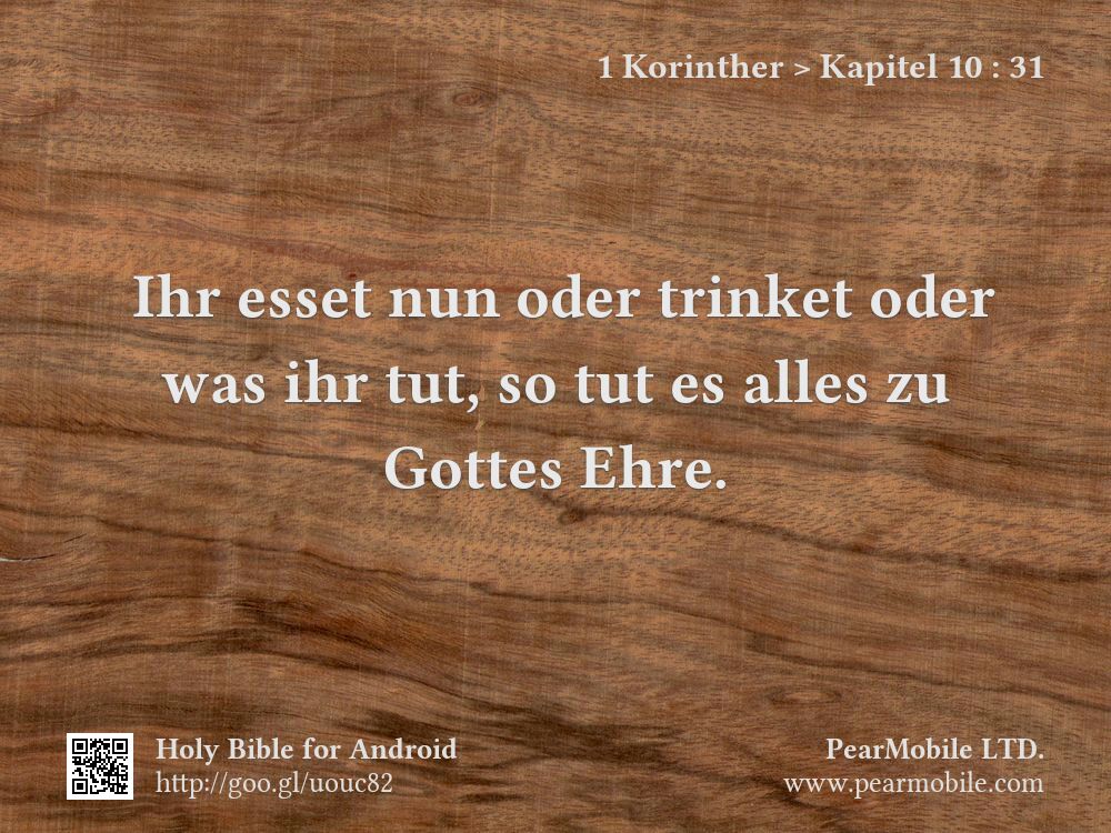 1 Korinther, Kapitel 10:31
